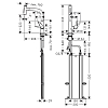 Hansgrohe Talis Смесиетель для раковины, на 1 отв., с выдвижным изливом, цвет: сталь