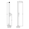Gessi Outdoor Душевая стойка, для установки на улице, напольная, на 2 выход, без ручки и верхнего душа, цвет: Corten