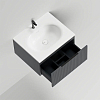 Salini Touch Тумба 60х50х32см., подвесная, с раковиной, 1 ящик, верт. фрез., цвет: Anthracite