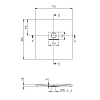 Villeroy&Boch Squaro Infinity Душевой поддон 80х75х4см., Quaryl®, цвет: Stone White