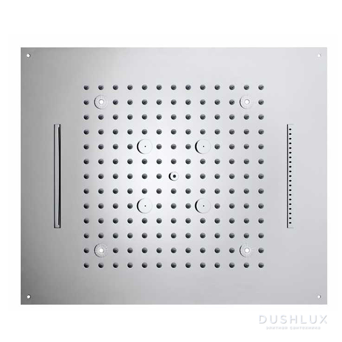 Фото BOSSINI DREAM/4 Верхний душ 570 x 470 мм, 4 режима (дождь, каскад, водопад, туман), с 4 LED (белый), блок питания/управления, цвет: хром