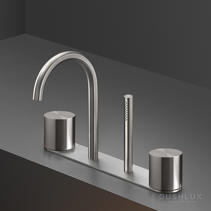 Фото CEA Design OPUS Смеситель на борт ванны, прогрессивный, цвет: нержавеющая сталь