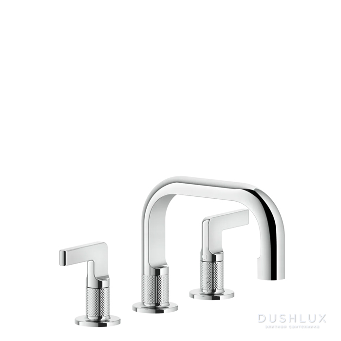 Фото Gessi Inciso Смеситель для раковины, 3 отв., цвет: хром