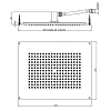 BOSSINI DREAM-RECTANGULAR  Верхний душ 470 x 370 мм, цвет: хром