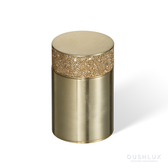 Фото Decor Walther Rocks BMD1 Баночка универсальная 6.5x9.8см, с кристаллами Swarovski, настольная, цвет: золото матовое