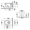 Duravit ME by Starck Унитаз подвесной 57x37 см, безободковый, HygieneGlaze, цвет: белый