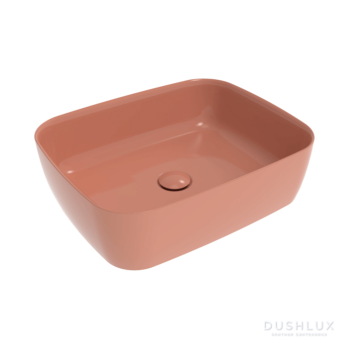 Фото Flaminia Play Раковина 52х40см., накладная, без отв., без перелива, цвет: Terracotta