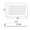 Nobili Shower Верхний душ, 40x27см., цвет: хром