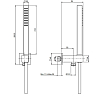 Fima Carlo Frattini Set doccia Душевой гарнитур: настенный держатель, ручной душ и шланг 150см., цвет: золото