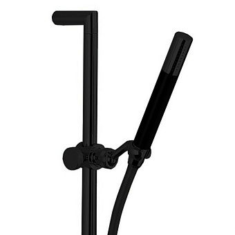 Cisal Shower Душевой гарнитур: ручная лейка, шланг 150см, штанга 58см, цвет: черный матовый