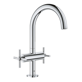 Grohe Atrio New Смеситель для раковины, 1 отв., излив 166 мм, двухвентильный, L, цвет: хром