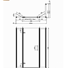 Burlington Britton Дверь на петлях 150x70см., цвет: хром