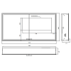 EMCO Prestige2 Зеркальный шкаф 66x131.5см., встраиваемый, LED-подсветка, 2 двери, 2 полки, розетка, с EMCO light system