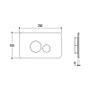 Ritmonio Toilet accessories Панель смыва для Geberit: Sigma 8, Sigma 12; Tece: 2003-2020, 2021-Now; Viega: 3H, 3L, 3F, цвет: Brushed Black Chrome