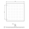 Treemme Shower and Thermostatic Верхний душ 30x30см, потолочный, цвет: хром