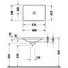 Duravit D-Neo Раковина встраиваемая сверху 60x44см, без перелива, без отв., WonderGliss, цвет: белый