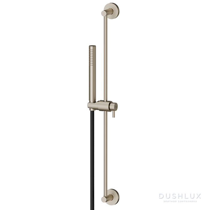 Фото Newform Shower set Душевой гарнитур: штанга, ручной душ из латуни, шланг 150 см, цвет: gold satin