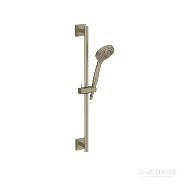 Фото Gessi Emporio shower Душевой гарнитур, с ручным душем, легкой очистки, шланг 1,5м, цвет: Finox Brushed Nickel