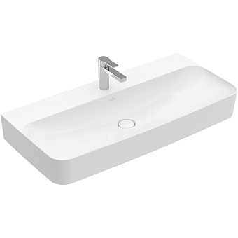 Villeroy&Boch Finion Раковина 100х47 см, 1 отв., с переливом, с антигрязевым покрытием CeramicPlus, цвет: белый