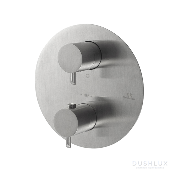 Noken Round Inox Смеситель с термостатом утопленный на 2 выхода, цвет ...