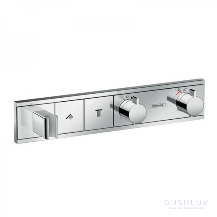 Фото Hansgrohe RainSelect Встраиваемый термостат для душа на 2 источника, с держ. душа (внешняя часть), цвет: хром