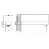 Gessi Inverso Rigato Излив для ванны, настенный, цвет: Copper Brushed PVD