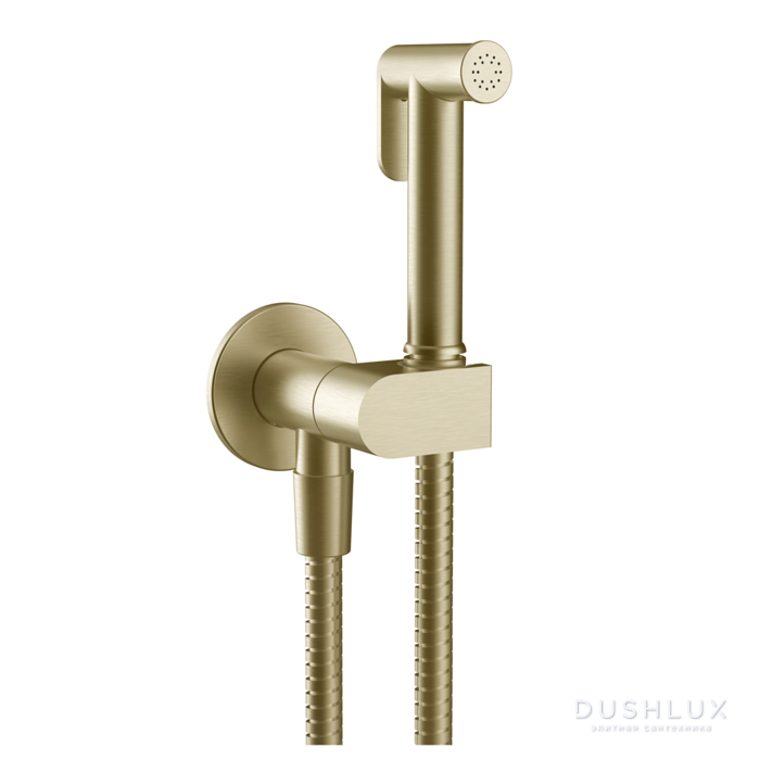 Фото Gessi Origini Гигиенический душ со шлангом 125см., цвет: Brushed Brass PVD