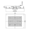 BOSSINI Dream Верхний душ 570 x 470 мм, с 8 LED (белый), 2 режима (дождь, распыление), цвет: хром