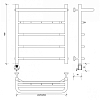 Secado Агата 1 КСП Полотенцесушитель 40x60 см, электрический, цвет: хром