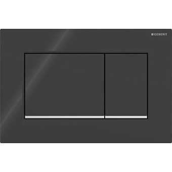 Geberit Sigma20 Клавиша для двойного смыва, квадратная, цвет: черный/хром 