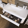 Dushlux Baia Тумба подвесная 110x52x40см, с раковиной, 1 отв., 2 выдвижных ящика, цвет: белый матовый