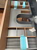 Duravit XViu Комплект: подвесная мебель 80x48см с раковиной, зеркало с подсветкой, цвет: American Walnut / черный матовый