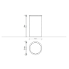 Decor Walther DW 121 Корзина для белья 35xh58см, цвет: черный матовый