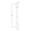 Gessi Shower316 Шланг сromalux для ванны с коническим соединением на 1/2", длина 150 см, цвет: шлифованная сталь