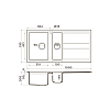 Omoikiri Kitagawa 100-2 Кухонная мойка 100x20x51см.,встраиваемая, цвет: wind green