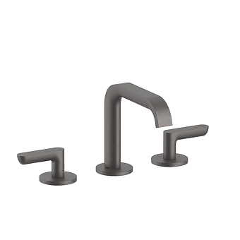 Fantini Icona Deco Смеситель для раковины, 3 отв., без донного клапана, излив: 14.5см, цвет: оружейная сталь