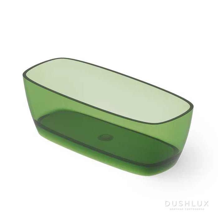 Фото Dea Design Soul Ванна 170x72x56см., отдельностоящая, Glasstech, прозрачная смола, цвет: Emerald R3