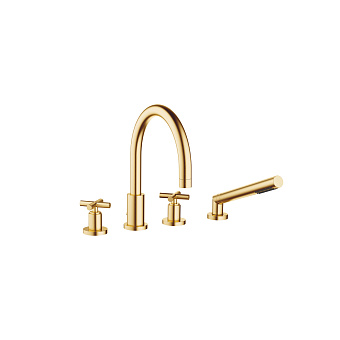 Dornbracht Tara. Смеситель для ванны, на 4 отв., на борт, цвет: латунь сатинированная