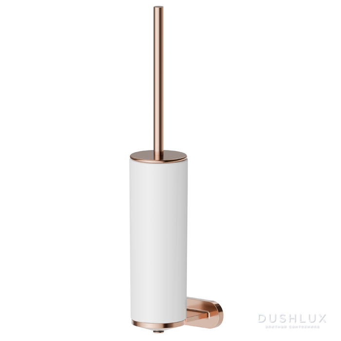 Фото Newform Accessori tondi Ершик для туалета, подвесной, белая керамика, цвет: PVD copper bronze