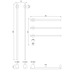CEA Design EQUILIBRIO Полотенцесушитель электрический, 2 трубки 106см, 3 трубки 58см, кнопка включения в комплекте, цвет: PVD черный сатинированный