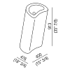 Agape Lito Раковина 40x47.6x91.3 см, без отв., напольная, цвет: мрамор