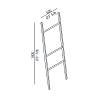 Agape Stairs Полотенцедержатель 60x180 см, подвесной, цвет: белый