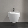 Villeroy&Boch Subway 2.0, Биде подвесное, 1 отверстие под смеситель, с переливом, 37x56.5см, с антигрязевым покрытием CeramicPlus, цвет: белый