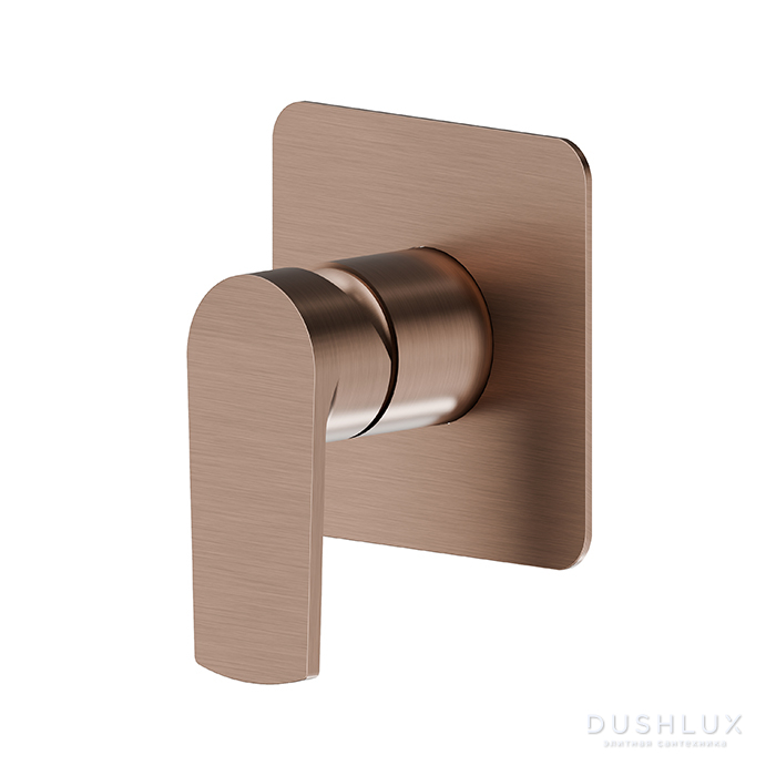 Фото Newform Haka Смеситель для душа, встраиваемый, на 1 поток, цвет: PVD brushed copper bronze