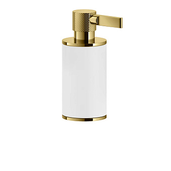 Gessi Inciso Дозатор для жидкого мыла, настольный, цвет: золото/белый