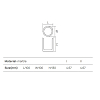 Dea Design Marble Стакан настольный, из мрамора, цвет: SG Stone Green