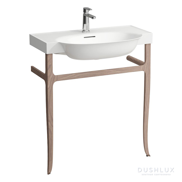 Фото Laufen New Classic Консоль деревянная 80x48см, напольная, с раковиной на 1 отв., цвет: орех