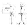 QuadroDesign Source Смеситель для биде, 1 отв., цвет: brushed stainless steel