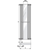 Zehnder Charleston Mirror CM 2180-16 Дизайн-радиатор 180x74 см. 1868 W, цвет: белый