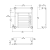 Devon&Devon Jupiter 3 Полотенцесушитель электрический 66x68.5x14.3см, термостат белый, подключение SX, цвет: светлое золото